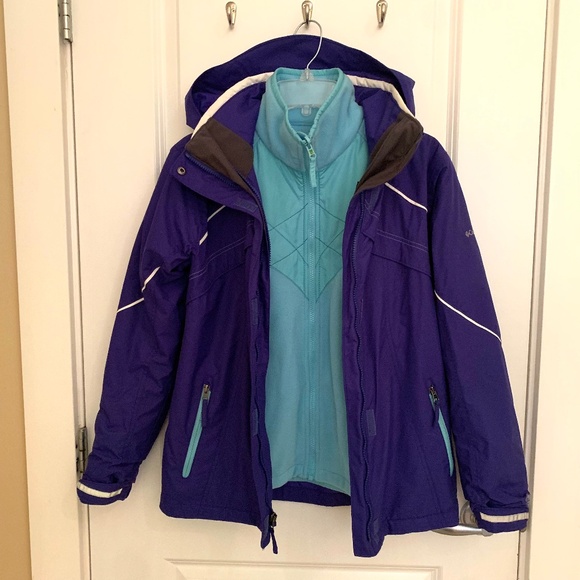 Columbia Youth Interchange Waterproof Bugaboo Jacket Size 14/16 - Picture 8 of 15
